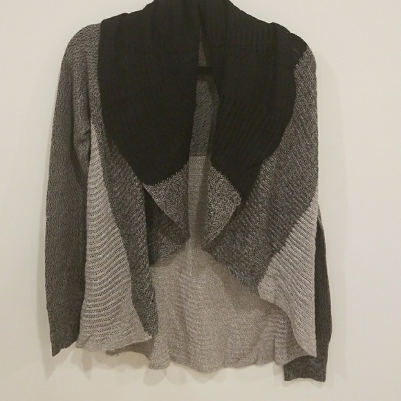 LUCKY BRAND size XS Black with Grey Knit Cardigan - Picture 1 of 3